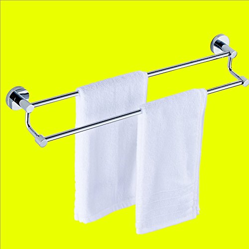 MBYW Portasciugamani da Bagno Portasciugamani a Doppia Asta punzonatura Gratuita Porta Asciugamani da Bagno Tipo Ventosa Asta portasciugamani Acciaio Inossidabile Non Inossidabile, 44 cm, Perforato