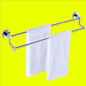 MBYW Portasciugamani da Bagno Portasciugamani a Doppia Asta punzonatura Gratuita Porta Asciugamani da Bagno Tipo Ventosa Asta portasciugamani Acciaio Inossidabile Non Inossidabile, 44 cm, Perforato