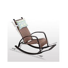 XinQing-Sedia a Dondolo PE in Rattan Sedia a Dondolo per Adulti per Adulti Camera da Letto Anziani Soggiorno Giardino Cortile Cortile Launa per Il Tempo Libero Sedia 100x96x52cm