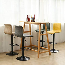 WANGFENG Sgabelli Sedia da Bar con Schienale, Sgabelli da Bar Girevoli Regolabili Base in Ferro/Sgabello da Ristorante con Sedile in PU (Colore: Marrone, Dimensioni: 60-80 Cm)