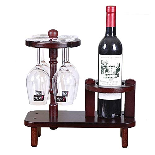 W.Z.H.H.H Mestieri Wine Rack Supporto di Vetro Vino mensola di Vino di Legno Bottiglia Wine Rack mensola in Legno Hanging Cup Holder Decorazioni per la casa