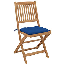 vidaXL Sedie da Giardino Pieghevoli 2pz con Cuscini Massello d'Acacia