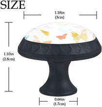 Farfalle Giallo Blu Arancio Pomelli per Porta Set di 4 Pomelli per Mobili Manopole per Cassetti Cucina Armadio Vetro