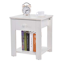 Comodino Comodino Semplice in Legno Durevole Contenitore per con Cassetto Bianco Adatto per Camera da Letto Comodino Bagno Corridoio Soggiorno