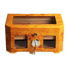 WY-YAN Legno di Cedro di Due Pallet cassetto Humidor Messa Giallo