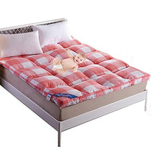 QXTT Materasso Letto Futon Matrimoniale E Singolo Pieghevole E Arrotolabile Materassi da Terra Alto 5cm Futon Trapuntato Salvaspazio per Campeggio Balconi Picnic,Pink-150x200cm