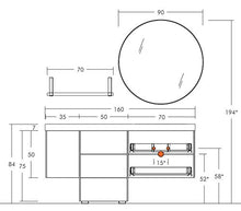 Dafne Italian Design Mobile Bagno Moderno con lavabo sospeso - Castagno Naturale Levigato