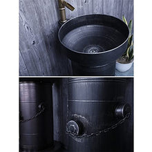 YRRA Autoportante Mobile Bagno con Lavabo, Mobile Lavabo Bagno con Rubinetto e Scarico Stile Industriale, 18,5"x 16,9" x 34,2",Bathroom Sink d