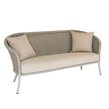 Gartentraum Divano da Giardino a 3 posti in Alluminio e Corda per Esterni - Austen Sofa/Charcoal