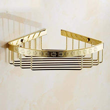 ZLININ Y-longhair Mensola da bagno a doppio strato oro triangolo di stoccaggio Bagno Bagno Cesto ad angolo Ripiano Antico Placcato Oro Mensole Bagno