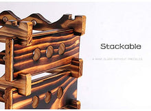 Espositore per Vino Elegante e Semplice Portabottiglie Impilabile a 5 Strati Portabottiglie in Legno da 25 Portabottiglie, HJJ