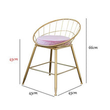 LWW Sgabelli, Sgabelli con schienale poggiapiedi per la cucina di alta Sgabello moderna Velvet Cuscino Sedie da pranzo | Pub | Gambe Industrial Bar Stool metallo | Carico massimo 150Kg,45CM,45CM