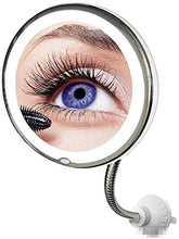 HMMN Specchio di Trucco ingranditore Illuminato a LED a 360 Gradi, Specchio per vanità di ingrandimento del Bagno con Ventosa Specchio da Viaggio con Girevole