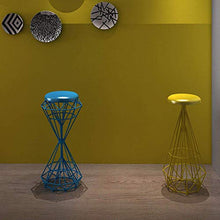 HLWJXS Sedia Sgabello da Bar Sgabello Industriale per Bar Bistro Patio Caf Sedia da Giardino con Sgabelli da Bar, Uso Interno Ed Esterno con Gambe in Metallo,Blu,Altezza Seduta: 65 cm