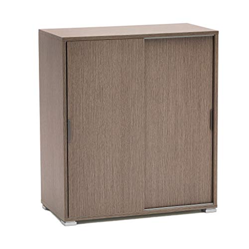 Armadietto mobiletto assemblato per bagno camera da letto (Rovere grigio, cm 75 x 38 x 85 h)