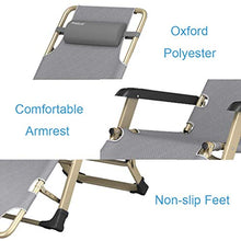 AI LI WEI SHUAIIJUAN Sedia per Il Tempo Libero Domestico Reclinabile Sedia con Cuscino Pieghevoli Sedia da Giardino Patio Lounge Poltrone for Campeggio Esterno Beach Sdraio Reclining Max.250kg - Grey