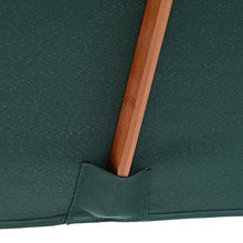 Outsunny Ombrellone Rettangolare in bambù e Poliestere, Filtra Raggi UV, per Esterni/Giardino/Terrazzo, Verde 2x1,5x2,3m