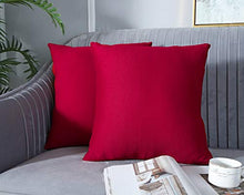 FARFALLAROSSA Copricuscini Fodere per Cuscini Quadrate, Impermeabile e Antimacchia, Decorazione per Divano Casa, 55x55 cm Rosso Pacco da 2