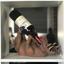 LZ Portabottiglie in Resina con sculture di Animali, Portabottiglie da Tavolo per Gli Amanti degli Animali, Piani di Lavoro, Centro Cucina, Decorazioni, Accessori da Bar, Marrone