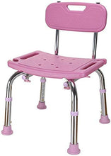 GNLIAN HUAHUA Sedili da Doccia Sgabelli Sgabello Rosa Comfort Schienale Bath Chair Anziani/disabili/Incinta Regolabile in Lega di Alluminio da Bagno Sgabello Antiscivolo Presidente Max.136kg