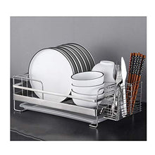 LYM &ripiano di stoccaggio Scolapiatti, Cucina a Un Solo Strato in Acciaio Inossidabile Organizza la Cornice di stoccaggio Stoviglie Scaffale Scaffale Scaffale Scaffale di Finitura