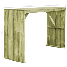 FAMIROSA Tavolo da Bar 170x60x110 cm in Legno di Pino Impregnato