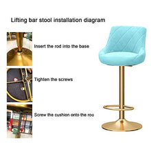 Sgabelli da Bar Sedia Un insieme di 4 regolabile flanella Sedile Sgabello Bar, Contatore Altezza bar sgabelli, sedie bar for Cucina Soggiorno Bar Sgabello girevole, senza bracciolo Regolabile Sgabello