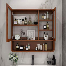 Mirror Cabinets Armadietto a Specchio da Bagno in Legno massello, Armadio Separato, Specchio da Bagno a Parete, Specchio Semplice con mensola