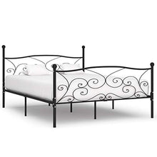 SKM Giroletto con Doghe Nero in Metallo 180x200 cm (24.3kg)