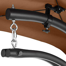 TecTake 800699 Sdraio Sospesa, Parasole Protezione Raggi UV, Sagomatura Ergonomica, Materassino Imbottito e Cuscino Poggiatesta - Disponibile Diversi Colori (Marrone | No. 403075)