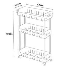 &ripiano di stoccaggio Mensole della cucina, panino Governo di immagazzinaggio Pulley da terra Bagno prodotti for il bagno di finitura Rack -3 Strato Scaffale di finitura