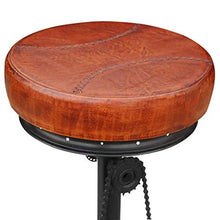 vidaXL Sgabello da Bar Vera Pelle con Pedali Bici Marrone e Nero Sedia Cucina