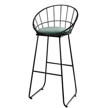 LLT Pratico Sgabello da bar Sgabello contatore Altezza Sgabello metallo 26/30 pollici industriale Patio Sgabello Kitchen coperta metallo all'aperto Bar Stool cuscinetto Peso 250 kg,Cuscino verde,Sedu