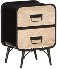 H-CAR Comodino con cassetto Comodino Finitura tavolino Tavoli per Decorazioni per la casa 40x30x55 cm in Legno massello di Mango