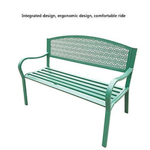 outdoor product Panchina da terrazza Domestica, panchina da Parco, Panca in Metallo nella Zona Lounge Cortile con braccioli e Schienale, può ospitare 2-3 Persone, Facile da Montare