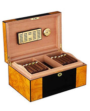 Cigar Humidor casa Legno di Cedro Piano Finitura lucida Cigar Box W/chiave igrometro Humidor umidificatore Box