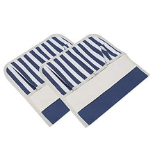 Eddwiin 2PCS Sgabello da Giardino per Sgabello da Giardino Borsa da Appendere Custodia in Tessuto Oxford Durevole(Strisce Blu e Bianche)