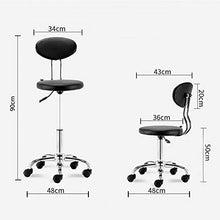 Bar Stool Bar Height Bar Sedia con Back Rest Height Regolabile Swivel Pub Sedia Home Kitchen Bar Sgabello Senza Schienale con Footrest (Rosso Nero)
