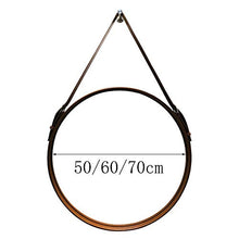 Specchio-specchio da bagno, specchio per il trucco rotondo a tracolla, impermeabile e resistente all'usura, regolazione flessibile, specchio argentato per immagini chiare/B / 70cm