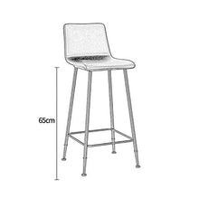 XIAOQIAO Sgabello da Bar in Ferro, Sedia da Patio, sgabelli da banco, con Schienale Basso ergonomico e Comodo Cuscino, Stabile e Resistente, Multifunzionale
