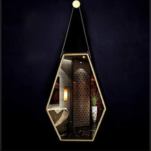 JKCKHA Bagno Specchio Appeso, personalità Ferro battuto Specchio - Bathroom Vanity Specchio - Specchio Bagno - Specchio Quadrato - Bagno Europea Specchio