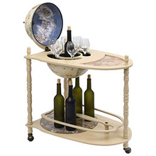 vidaXL Legno di Eucalipto Minibar a Forma di Globo con Supporto Elegante Robusto Moderno Cantinetta Portabottiglie Bicchieri da Tavola Verde