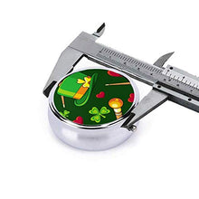 Happy St Patrick's Day! Contenitore rotondo per pillole a 3 scomparti, in metallo, per medicina e vitamine, per viaggi all'aperto