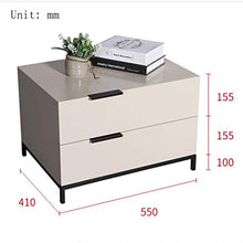 RCLD Comodini Armadio Camera da Letto Mobili Cassetto Cassettone Ferro forgiato Legno + Altri (Color : White, Size : 55 * 41 * 41cm)