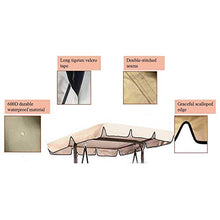 JVSISM Altalena da Giardino con Soffitto Sostituibile, Altalena Impermeabile per Terrazza Esterna, Tessuto Oxford 3 Posti 210D: 190X132X15 Cm