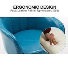YF-Chair Sedia con Schienale Trapuntato Moderno Regolabile in Pelle PU, Sedia Girevole con vanità Sgabello da Bar Lounge Pub Bar