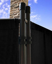 QUICK STAR Paravento da Giardino 170 x 165 cm 3 parti pieghevole Divisorio in Tessuto Protezione della Privacy Nero