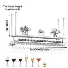 Portabottiglie Scaffale in Vetro per Vino Scaffali sospesi per soffitto Scaffale in Vetro, Decorazione retrò Industriale Montato a Parete Scaffale per Bicchiere da Vino Soggiorno Mobili da Bar