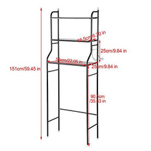 Joycelzen, Scaffale a 3 ripiani da bagno, da mettere sopra il WC, con struttura in metallo