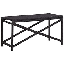 vidaXL Panchina da Giardino Panca da Esterni Sedile per Cortile Seduta Arredo da Giardino Mobili da Esterni 120 cm in Polyrattan Marrone